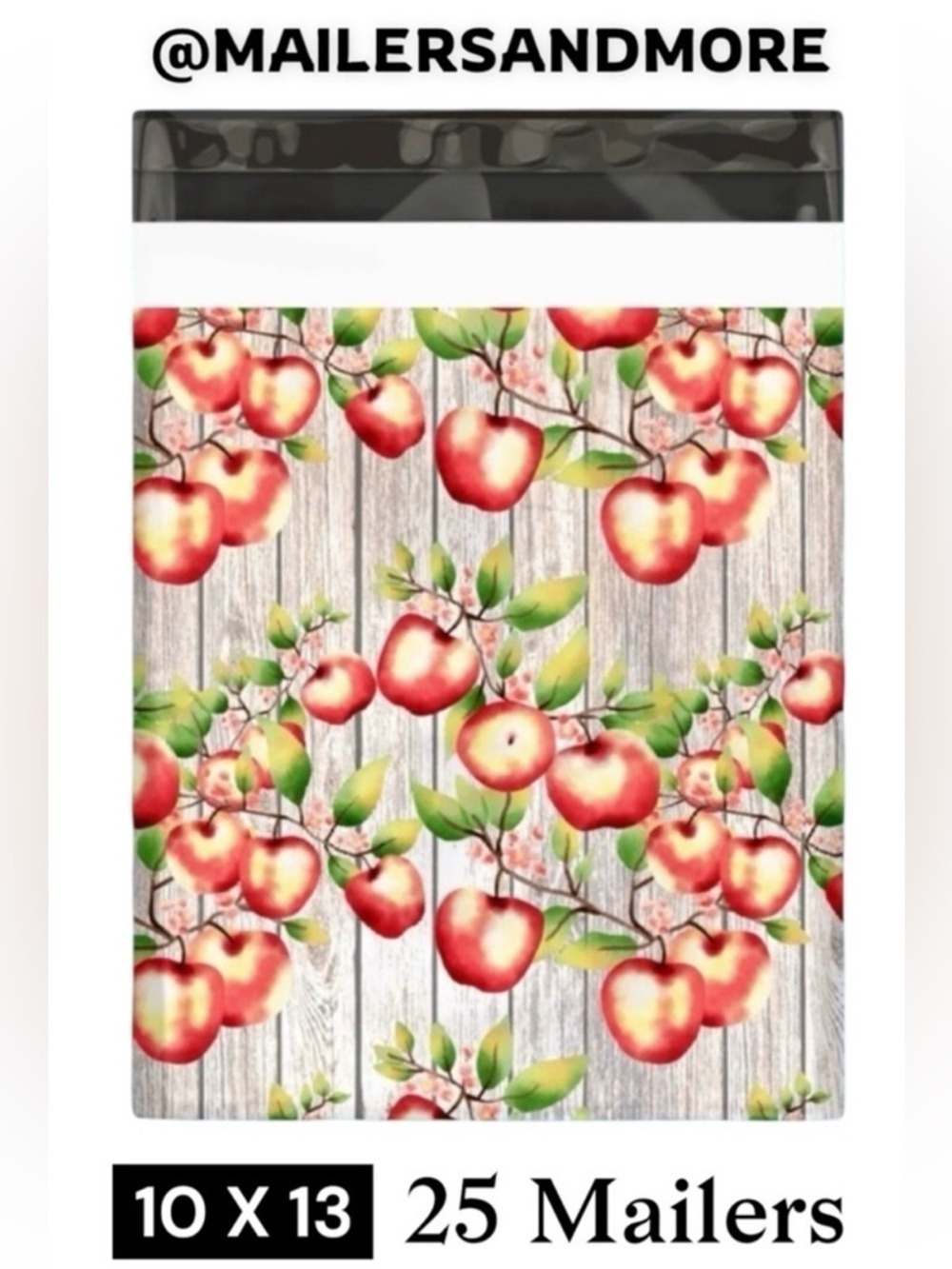 25 10X13 Poly Mailers Apple and Blossoms, Shipping Envelopes PRICE IS FIRM - Picture 2 of 8